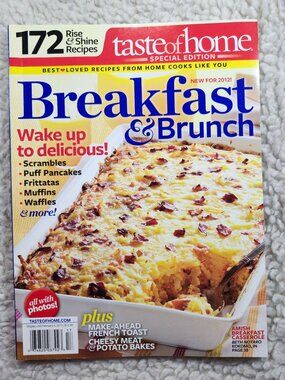 Taste of Home Magazine Special Edition Breakfast & Brunch 172 Recipes 2012 Cook